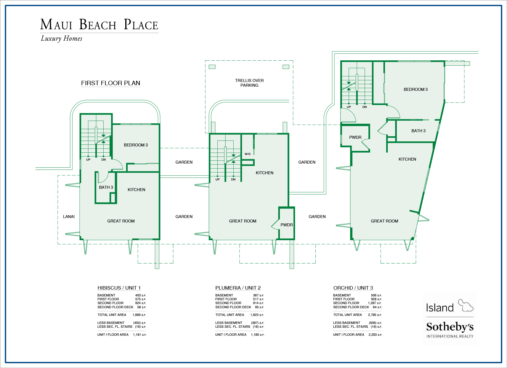Maui Beach Place Site Plan Ground Level